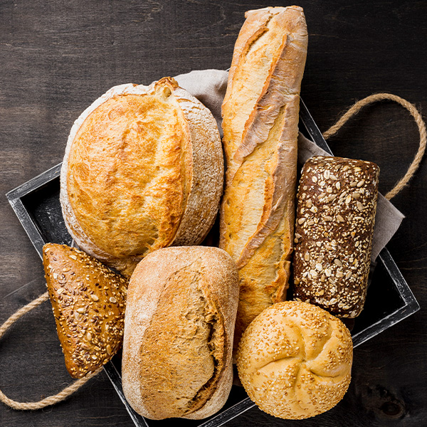 delicious white whole grain bread basket